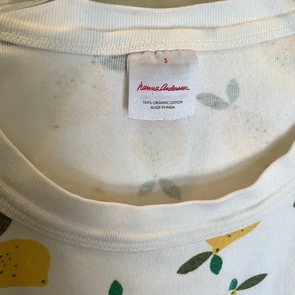 Hanna Andersson Lemon Women’s Pajamas Size Small - Picture 2 of 5